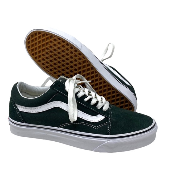 VANS Old Skool Green Suede Canvas Shoe Skate Low Sneakers Men's Size ALSU01651 - Picture 7 of 9